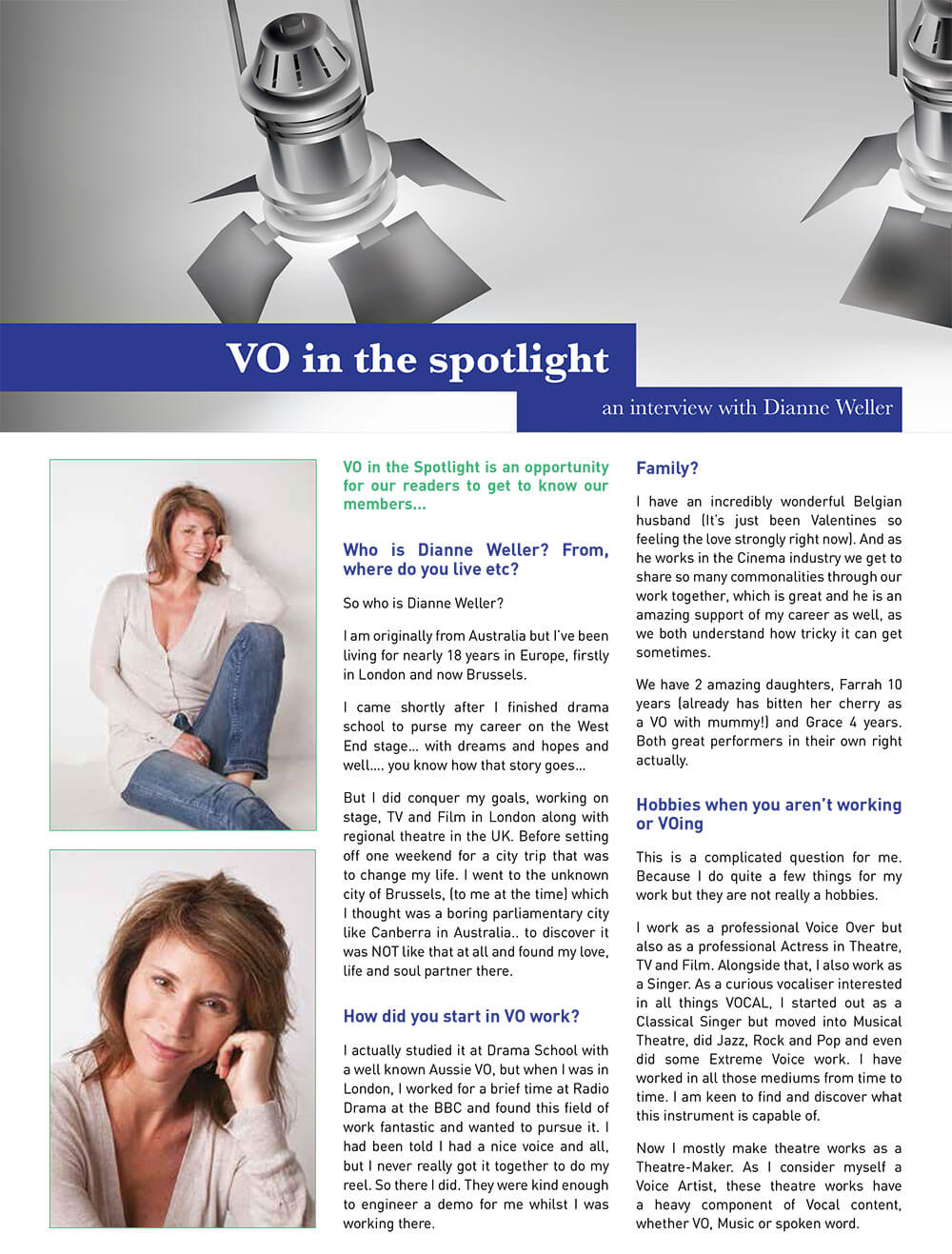 The VoiceeOver Network Dianne Weller