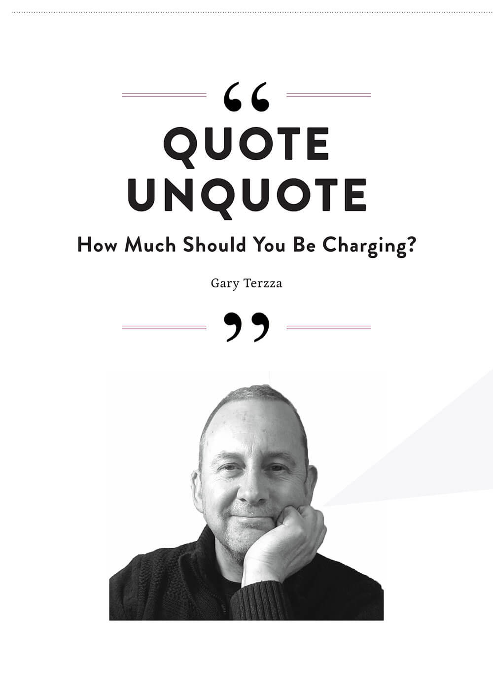 How much should you be charging by Gary Terzza