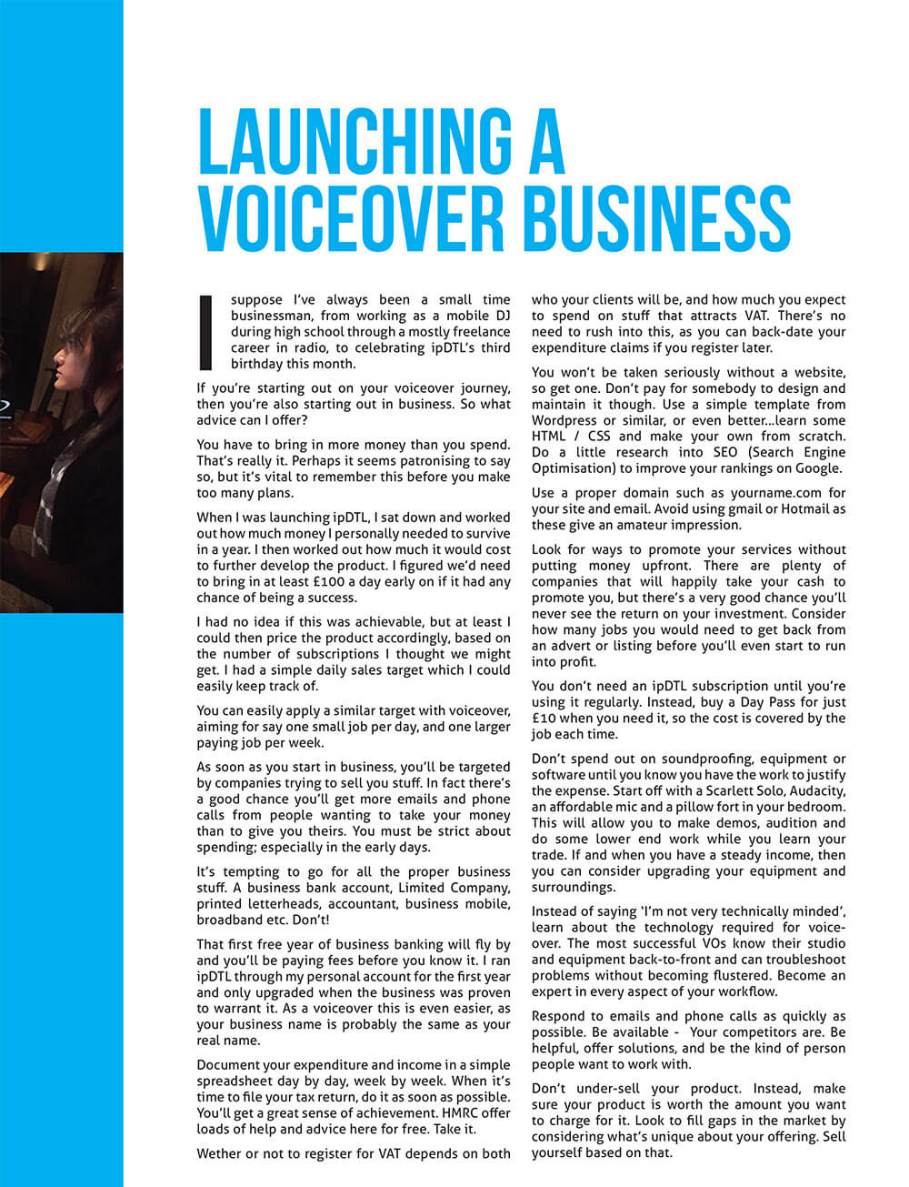 The VoiceeOver Network Launching a Voiceover business by Kevin