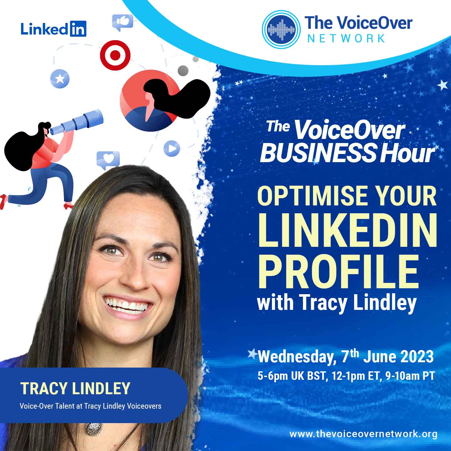 The VoiceOver Business Hour, Optimise Your LinkedIn Profile with Tracy Lindley